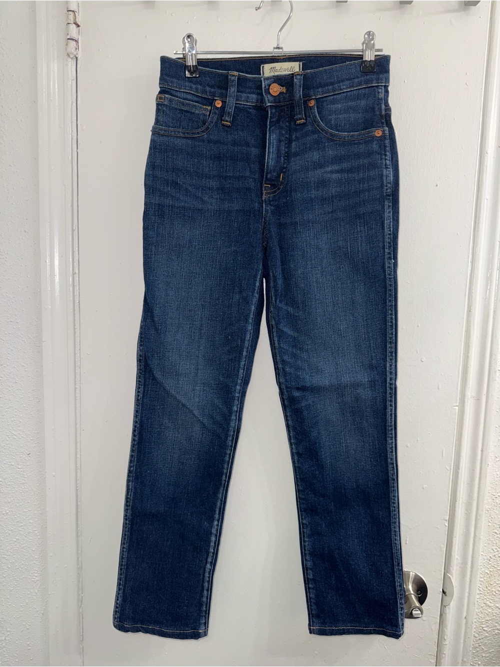 Madewell slim straight cropped jeans size 24